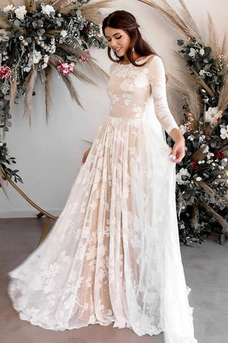 Gorgeous Tulle Wedding Dress Lace Applique A-line Bridal Dress