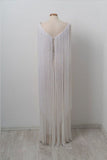Unique Bateau Floor-length Chic Long Off White Prom Dresses OKG40