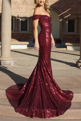 burgundy prom dresses,mermaid prom dress,sequins prom dress,mermaid evening gowns,sequin evening gowns,prom gowns 2018,off the shoulder prom dress 