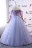 Custom Women Prom Dress Ball Gown Long Quinceanera Dress Floral Flowers Prom Dress OKV85